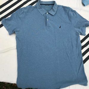 NAUTICA POLO Shirt MEN'S SIZE XL Short Sleeve LIGHT BLUE Mens EXTRA LARGE